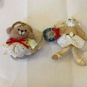 Charming Holiday Bear and Bunny Ornaments
